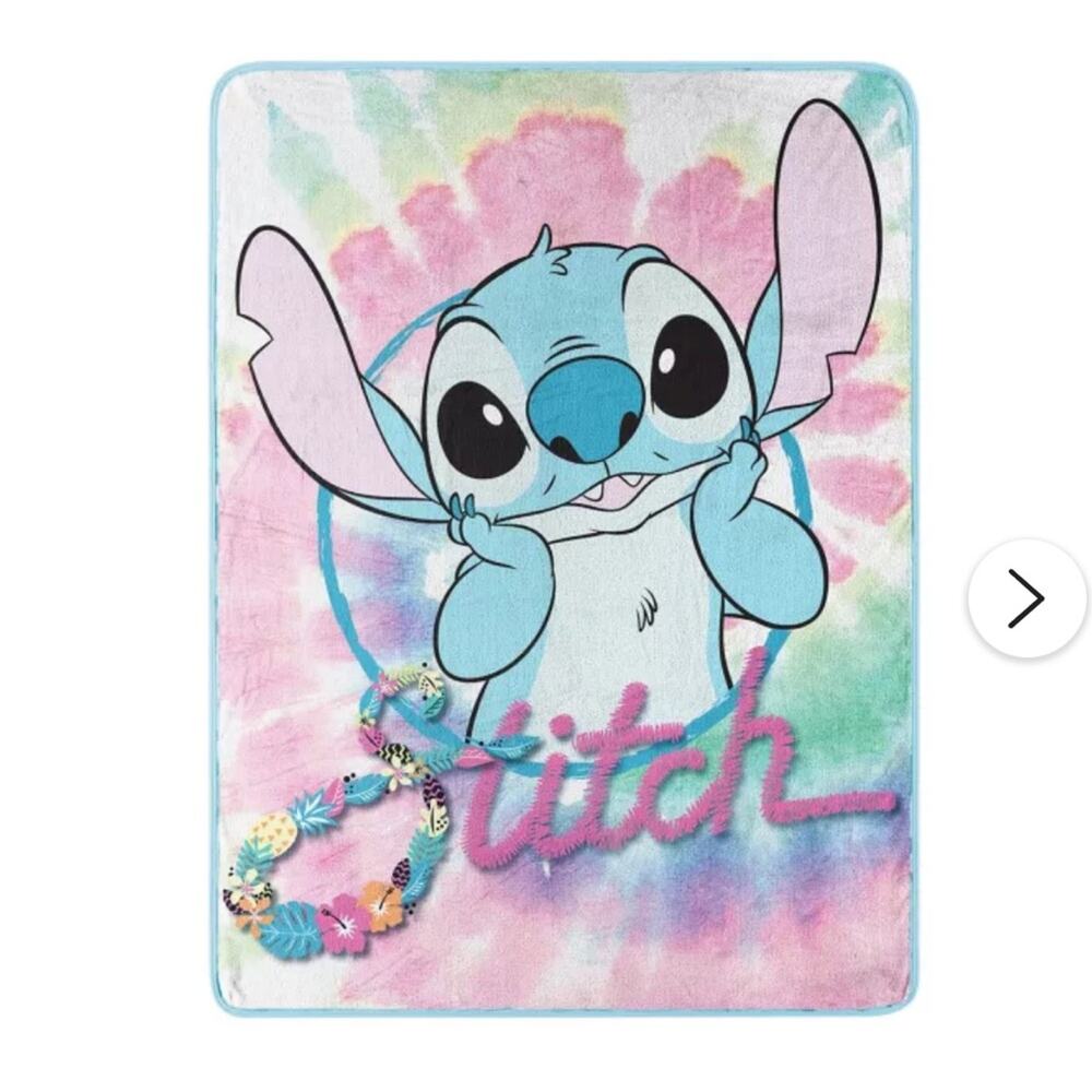 Disney Stitch Tie-Dye Plush Throw Blanket